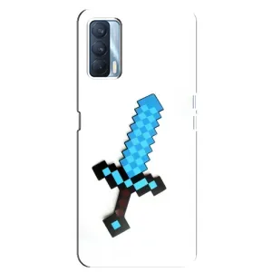 Чехлы для Oppo A92s (Персонажи Майн Крафт) (Меч)