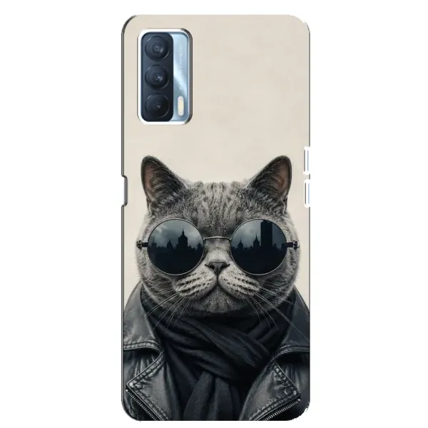 Чехол с рисунком «Модный кот» для OPPO A92s Чехол с рисунком «Модный кот» для OPPO A92s