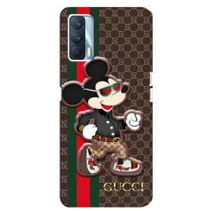 Чехлы Бренд GUCCI для Oppo A92s (Маус Гуччи)