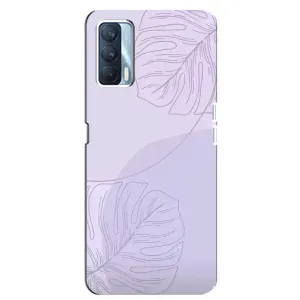Чехол цветочный дизайн для Oppo A92s (Монстера фиолетовая)