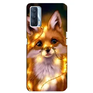 Чехол с Лисичкой для Oppo A92s (Новогодний лисенок)