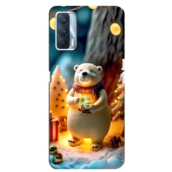 Чехол с рисунком «Новогодний ведмеженок» для OPPO A92s