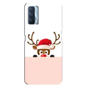 Чехол Санта Клаус для Oppo A92s (Олененок)