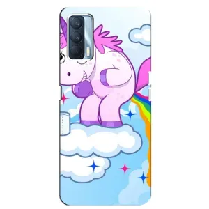 Чохол Unicorn на Oppo A92s (Веселка Єдиноріга)