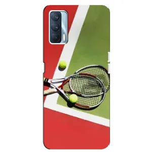 Чехлы с принтом Спортивная тематика для Oppo A92s (Ракетки теннис)