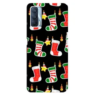 Силиконовый бампер на рождество для Oppo A92s (Рождественские подарки)