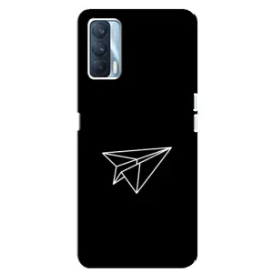 Чехол с картинками на черном фоне для Oppo A92s (Самолетик)