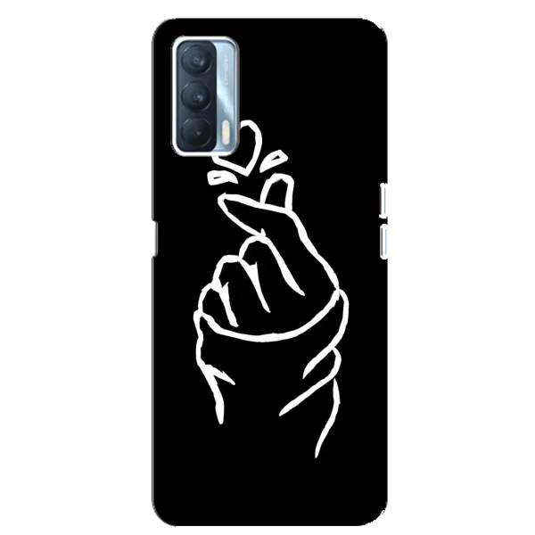 Чехол с рисунком «Сердце на черном» для OPPO A92s Чехол с рисунком «Сердце на черном» для OPPO A92s