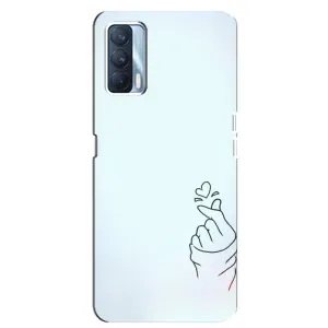 Чохол (Знак сердечка) для Oppo A92s (Сердечко на блакитному)