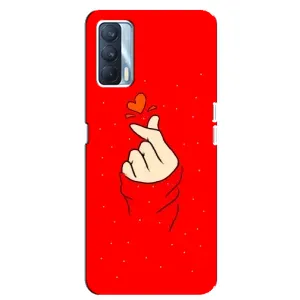 Чохол (Знак сердечка) для Oppo A92s (Сердечко на червоному)