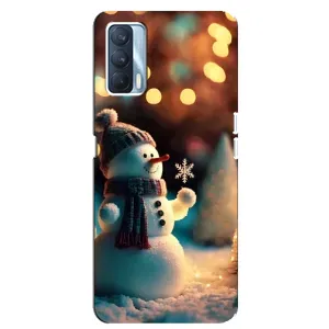 Чехлы на Новый Год Oppo A92s (Снеговик праздничный)