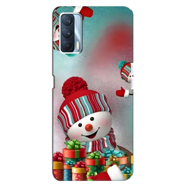 Чехол с рисунком «Снеговик в шапке» для OPPO A92s