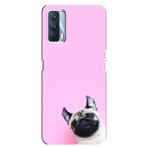 Бампер для Oppo A92s с картинкой "Песики" (Собака на розовом)