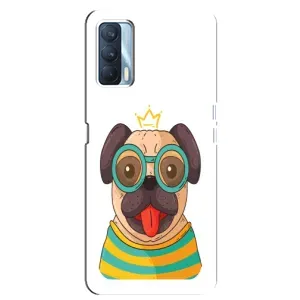 Бампер для Oppo A92s с картинкой "Песики" (Собака Король)