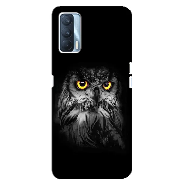 Чехол с рисунком «Сова на чёрном» для OPPO A92s Чехол с рисунком «Сова на чёрном» для OPPO A92s