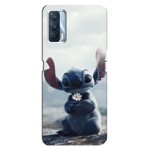 Чехол с рисунком Стич для OPPO A92s (Стич с цветочком)