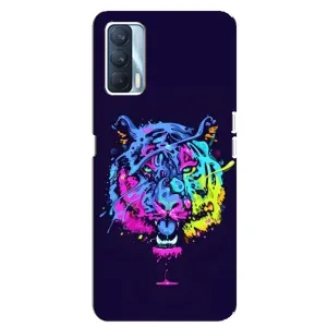 Силиконовый бампер с картинкой животных для Oppo A92s (Тигр-Арт)
