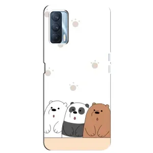 Чехлы с изображением разных животных для Oppo A92s (Удивленные медвеженки)
