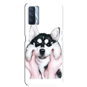 Бампер для Oppo A92s с картинкой "Песики" (Собака Хаски)