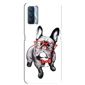 Бампер для Oppo A92s с картинкой "Песики" (В очках)
