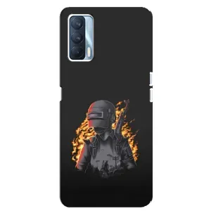 Силиконовый чехол с картинкой "Герой Pubg" на Oppo A92s (В огне)