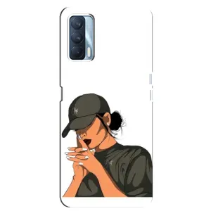 Силіконовый Чохол на Oppo A92s з картинкой Модных девушек (У зеленому)