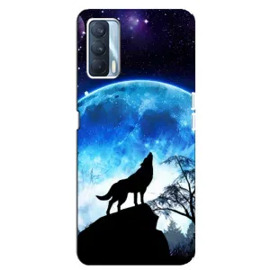 Чехол с Волком на Oppo A92s (Воет на луну)