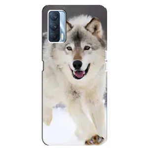 Чехол с Волком на Oppo A92s (Волк на снегу)