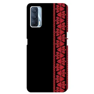 Силиконовый Чехол на Oppo A92s с картинкой Вышиванки (Вышиванка на черном)