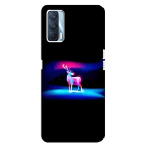 Силиконовый бампер с картинкой животных для Oppo A92s (Яркий олень)