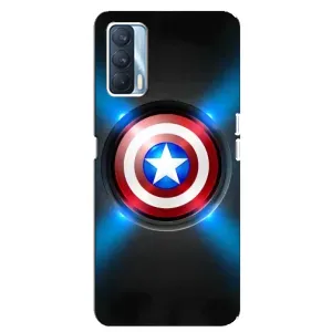 Чехол с Щитом Капитана Америки на Oppo A92s (Яркий Щит Капитана)