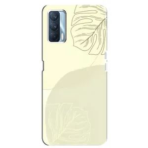 Чехол цветочный дизайн для Oppo A92s (Зелёный фон)
