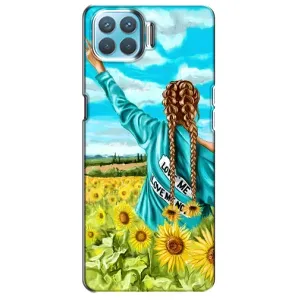 Чехол Стильные девушки на Oppo A93 (Девушка на поле)