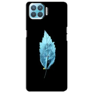 Чохол з картинками на чорному фоні для Oppo A93 (Листя)