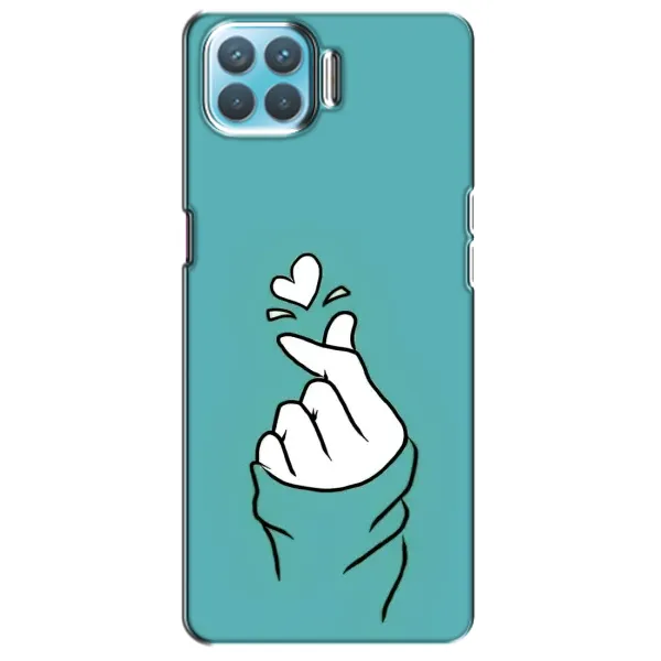 Чехол с рисунком «Сердечко на бирюзовом» для OPPO A93