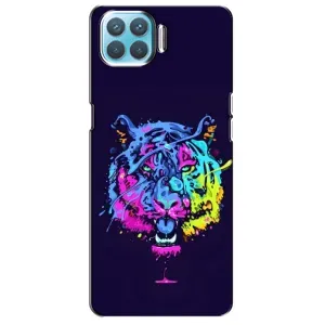Силиконовый бампер с картинкой животных для Oppo A93 (Тигр-Арт)