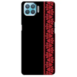 Силиконовый Чехол на Oppo A93 с картинкой Вышиванки (Вышиванка на черном)