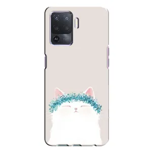 Чехол на тематику: Коты для OPPO A94 (Белый котик)