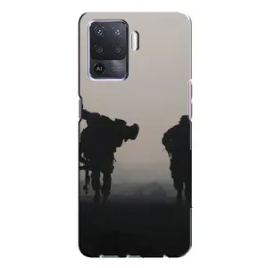 Чехлы на военную тематику для Oppo A94 (Бой солдат)
