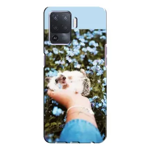 Чехлы с изображением разных животных для Oppo A94 (Ежик на руках)