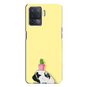 Бампер для Oppo A94 с картинкой "Песики" (Кактус на голове)