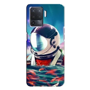 Силиконовый Чехол с принтом "Космонавты" на Oppo A94 (Космонавт в воде)