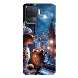 Чехлы на Новый Год Oppo A94 (Кот новогодний)