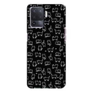Чехол на тематику: Коты для OPPO A94 (Котики на черном)