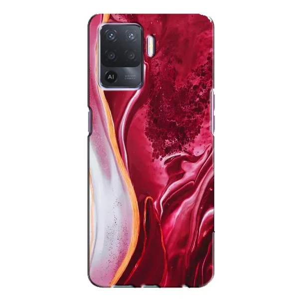 Чехол с рисунком «Красный мрамор» для OPPO A94 Чехол с рисунком «Красный мрамор» для OPPO A94