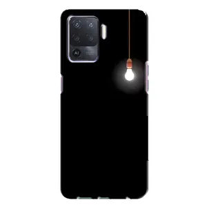Чехол с картинками на черном фоне для Oppo A94 (Лампочка)