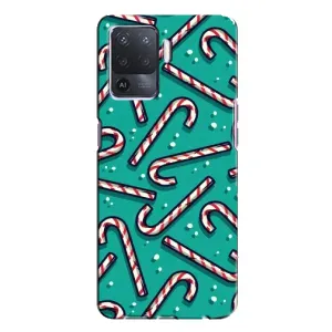 Силиконовый бампер на рождество для Oppo A94 (Леденцы)