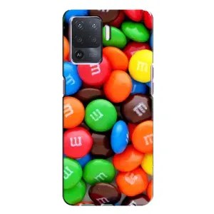 Чохол з зображенням смачної їжі для Oppo A94 (Різнокольорові M&M'S)