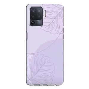 Чохол квітковий дизайн для Oppo A94 (Монстера фіолетова)