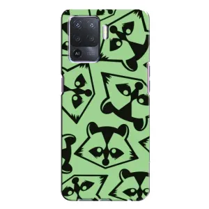 Силиконовый Чехол с Енотами на Oppo A94 (Мордочки Енота)